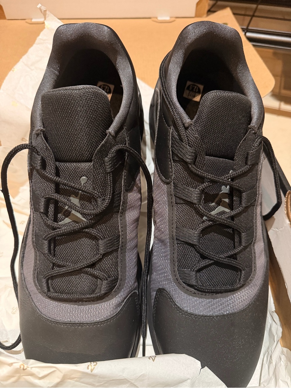 JORDAN Air Men's Black and Gray Athletic Sneakers